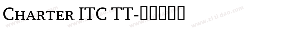 Charter ITC TT字体转换
